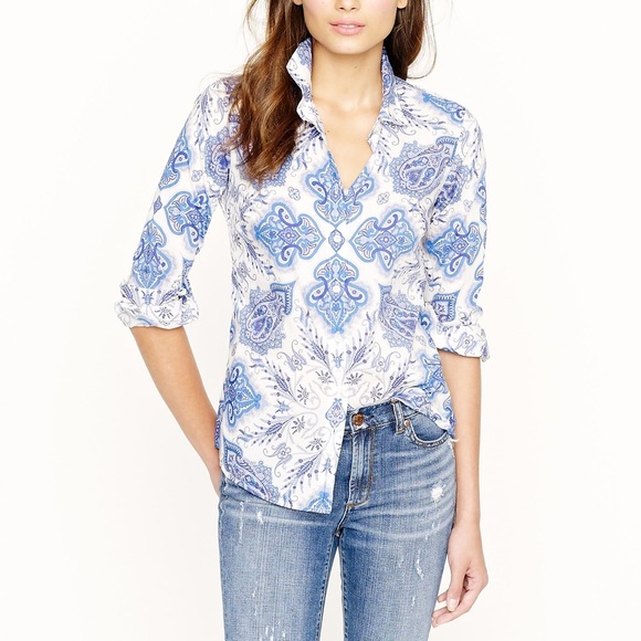 J. Crew Tops - J.Crew Liberty Perfect Shirt in Assorted Florals